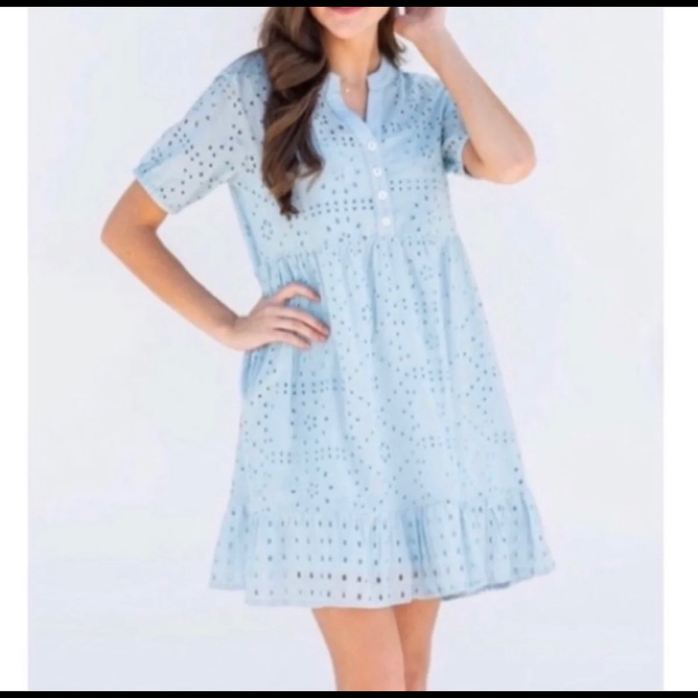 NWT Evy's Tree Eyelet Embroided The Belinda Dress size XL.